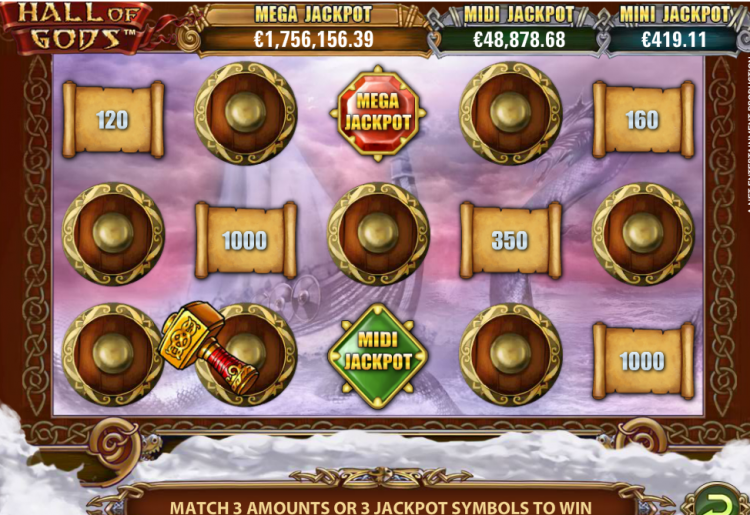 Hall of Gods Jackpot Bonus