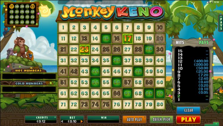 Monkey Keno Microgaming Speluitleg