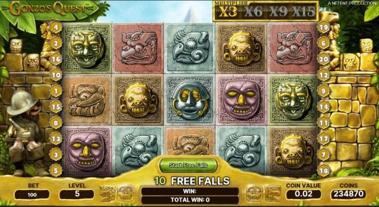 Gonzo's Quest slot NetEnt Free Falls