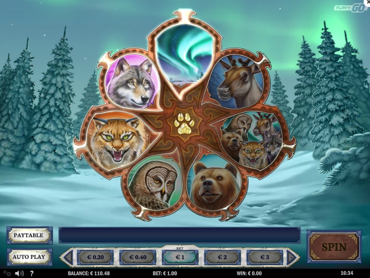 Wild North slot Play'n GO bonus wheel