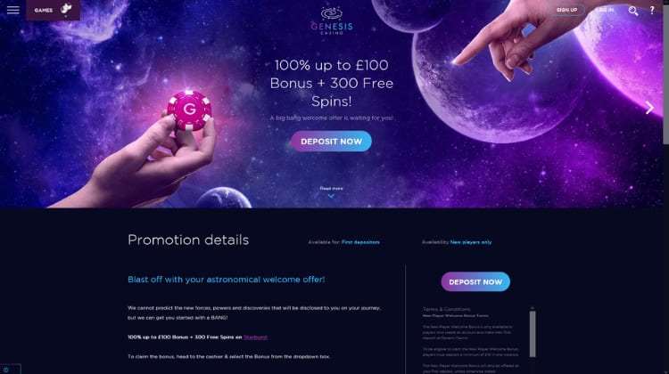 Genesis Casino Promoties en Bonussen