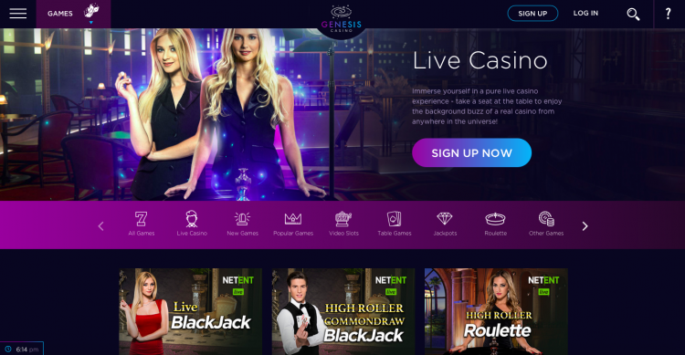 Genesis Casino Spelaanbod