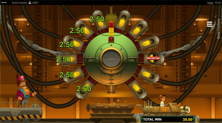 Gold Factory Microgaming slot Reactor bonus
