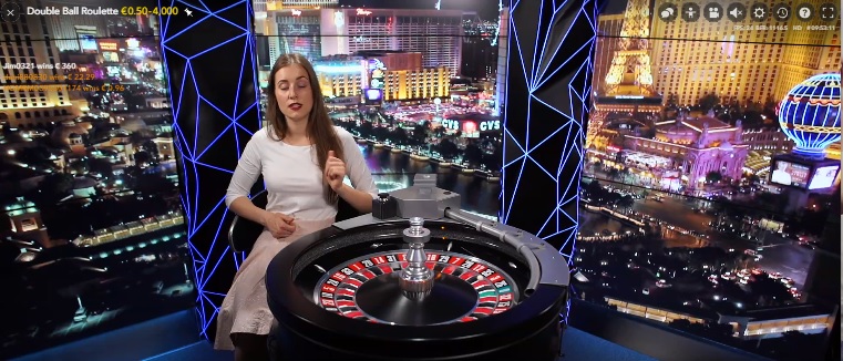 Evolution Double Ball Roulette Gameplay