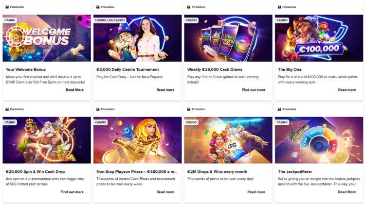 CasinoEuro Promoties en Bonussen