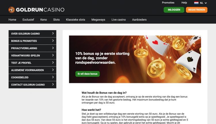Goldrun Casino - Promoties