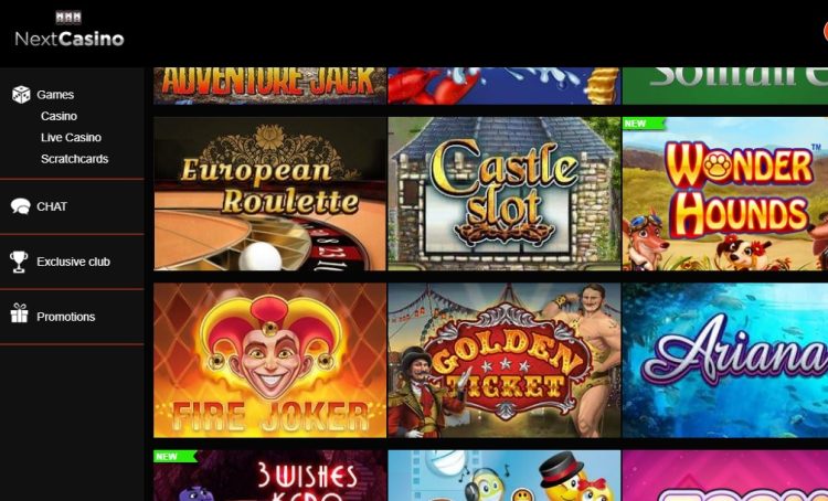 Next Casino Spelaanbod