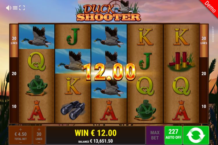 Duck Shooter slot review Gamomat