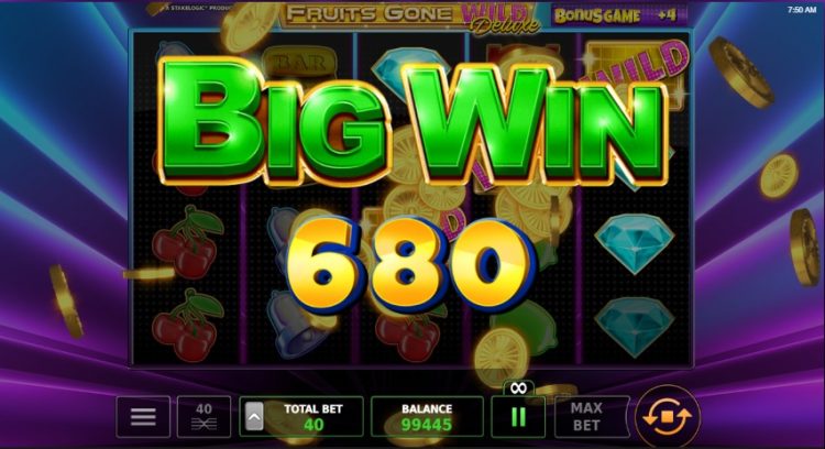 Fruits Gone Wild Deluxe online slot big win