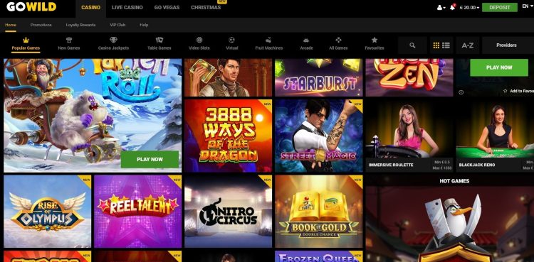 Go Wild Casino Spelaanbod