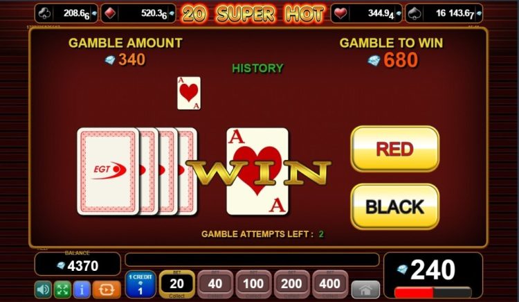20 Super Hot slot gamble win