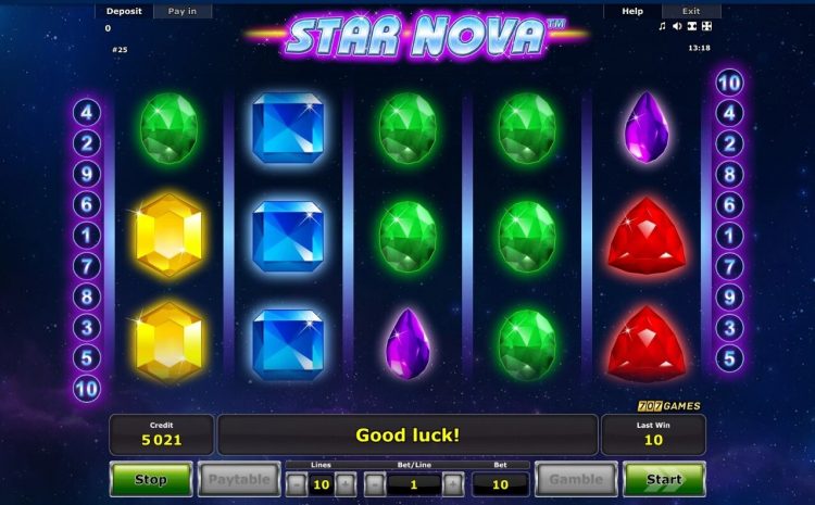Greentube Novomatic Star Nova gokkast