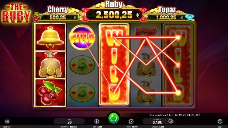 The Ruby gokkast bonus feature