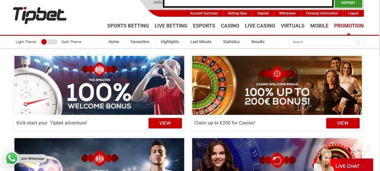 Tipbet Casino Promoties en Bonussen