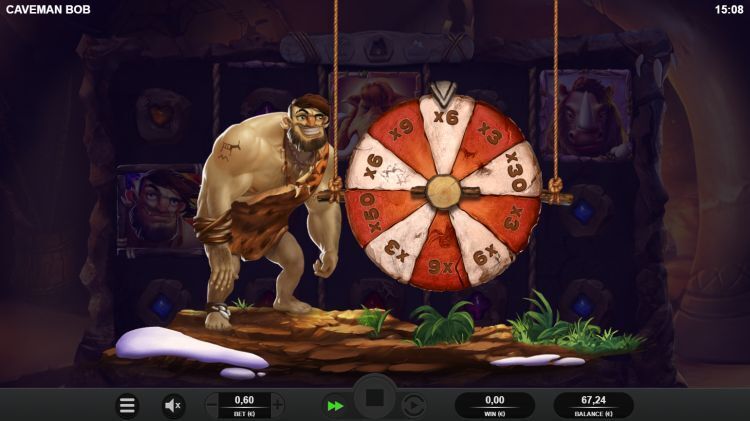 Caveman Bob slot Wheel bonus