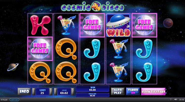 Cosmic Disco slot bonus win