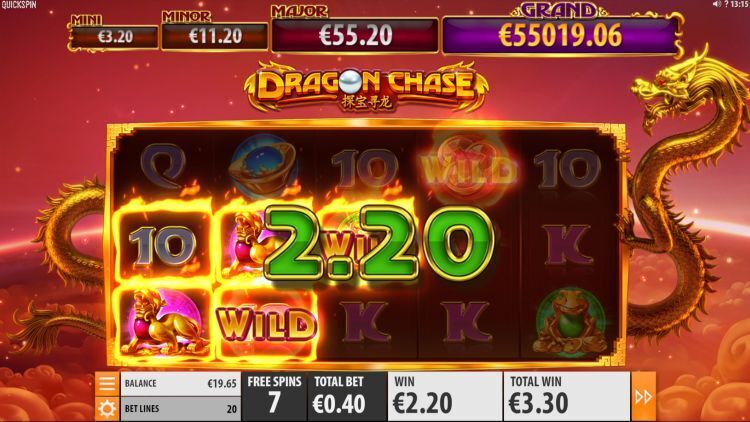 Dragon Chase slot win