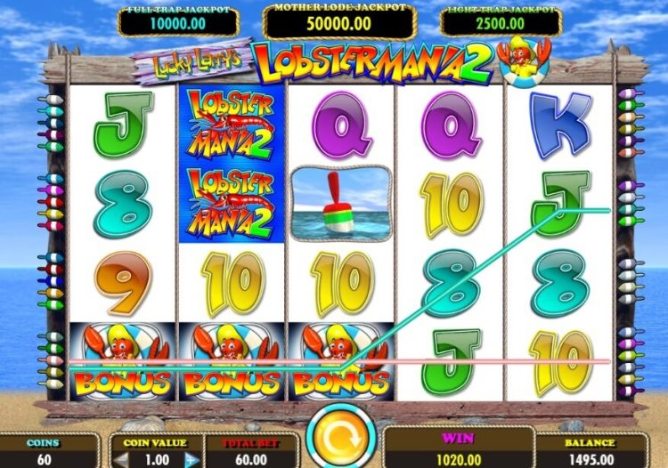 Lobstermania 2 slot gameplay