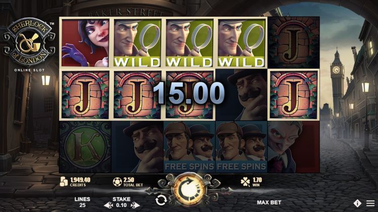 Sherlock of London online slot win
