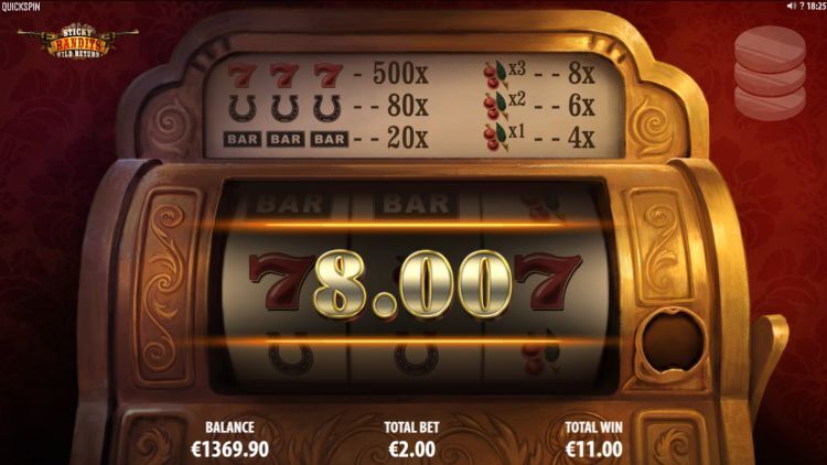 Sticky Bandits Wild Return slot bonus