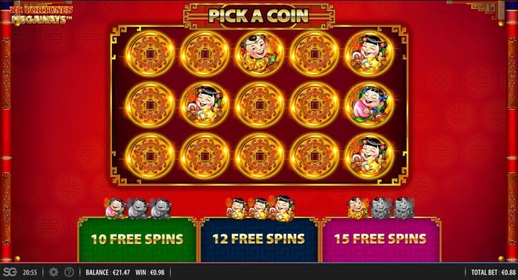 88 Fortunes Megaways coin pick bonus