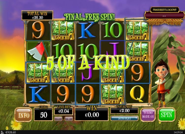Bounty of the Beanstalk online slot bonus gameplay