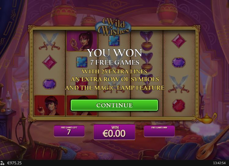 Wild Wishes online slot bonus win