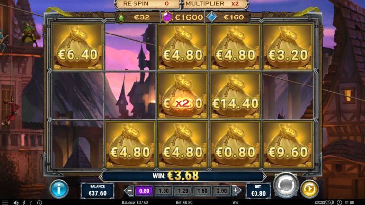Riches of Robin online slot bonus respin win