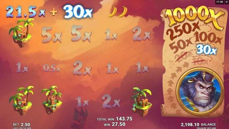 Treasure Skyland online slot bonus gameplay