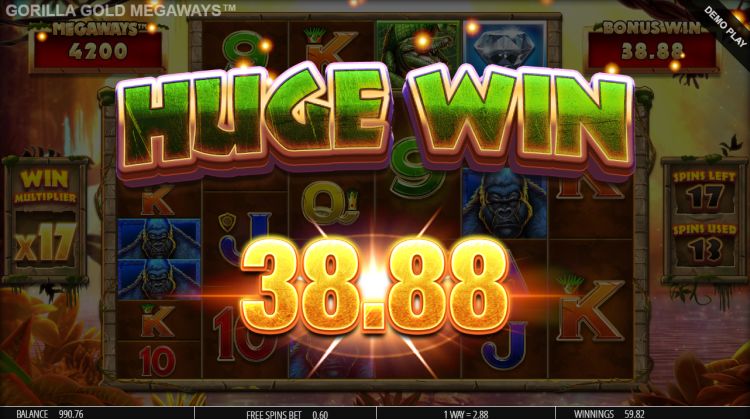 Gorilla Gold Megaways gokkast huge win