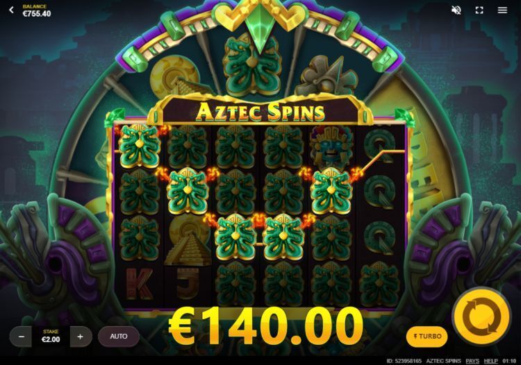 Aztec Spins slot mega win