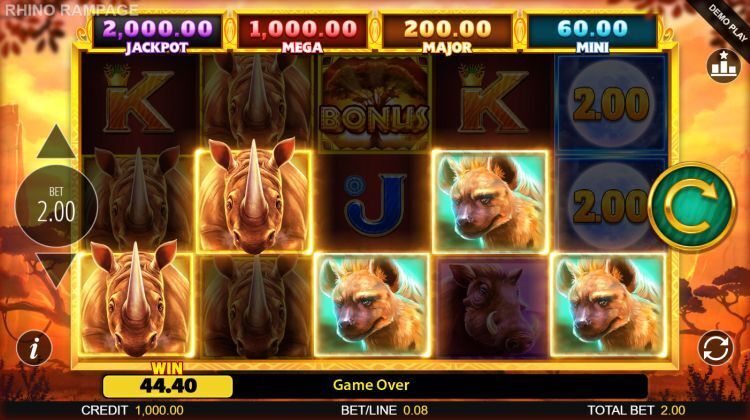 Rhino Rampage slot review Blueprint Gaming