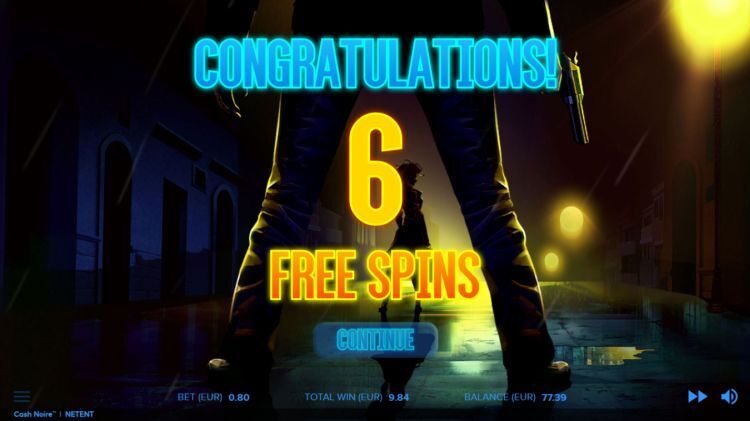 Cash Noire online slot bonus win