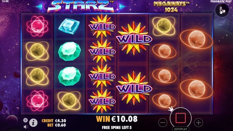 Starz Megaways slot big win