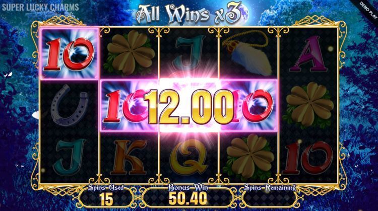 Super Lucky Charms online slot bonus win