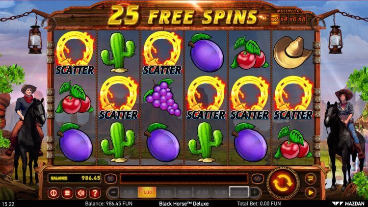 Black Horse Deluxe online slot bonus trigger