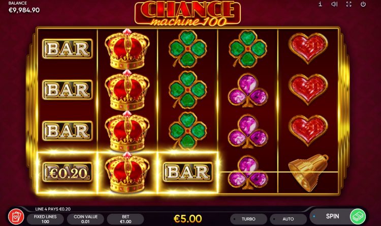 Chance Machine 100 slot gameplay Endorphina