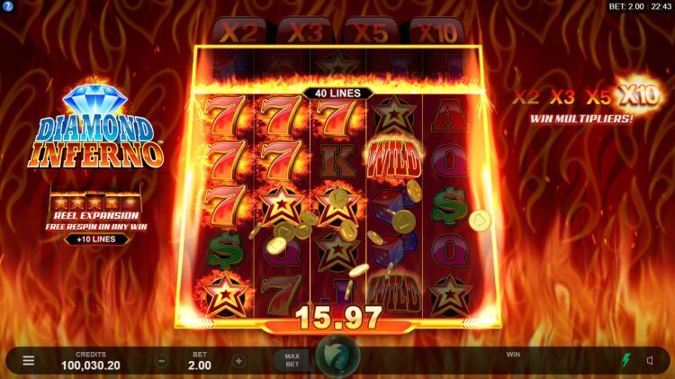Diamond Inferno gokkast Microgaming