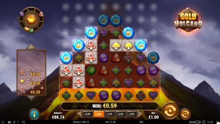 Gold Volcano slot Play'n GO feature win
