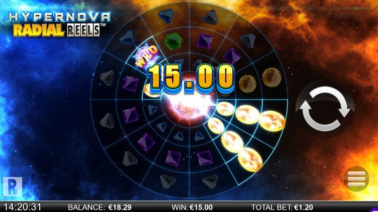 Hypernova Radial Reels review ReelPlay