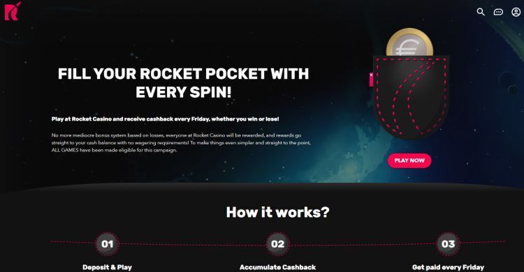 Rocket Casino Promoties en Bonussen