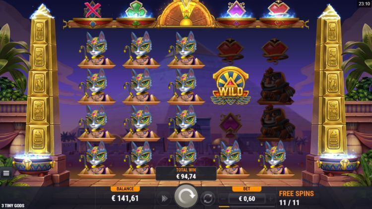 3 Tiny Gods slot bonus win
