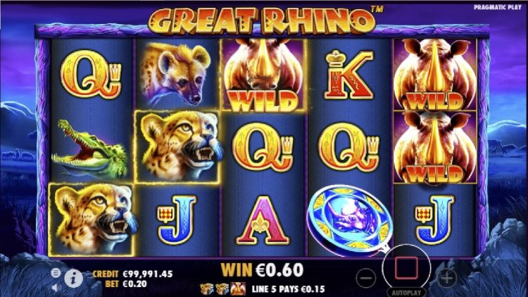 Great Rhino online slot gameplay