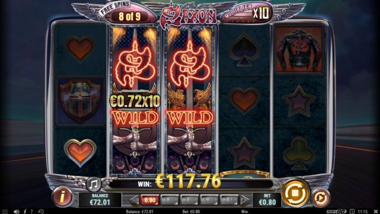Saxon online slot bonus big win