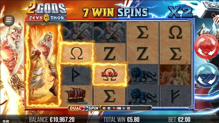 2 Gods Zeus vs Thor slot bonus