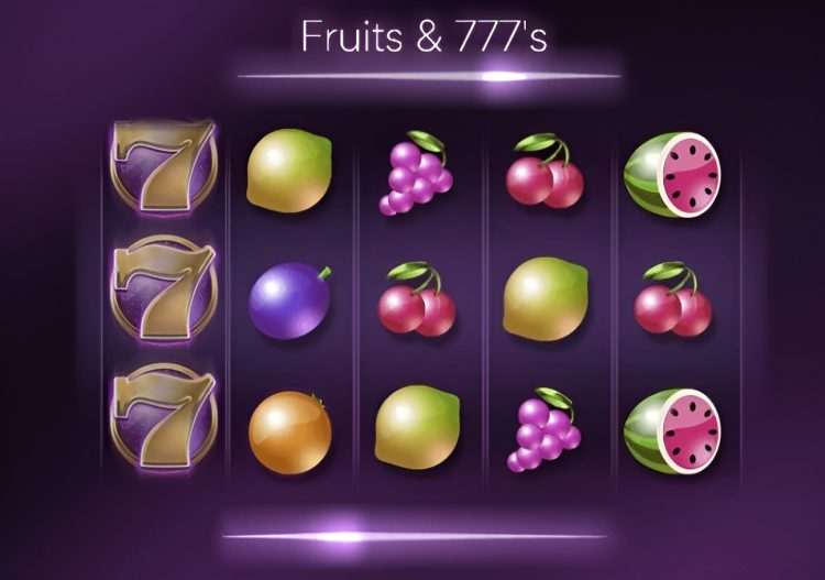 Fruits & 777's slot gameplay