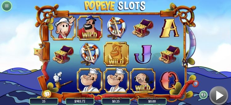 Popeye gokkast gameplay
