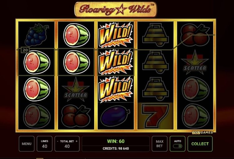 Roaring Wilds online slot gameplay