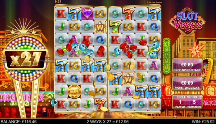 Slot Vegas Megaquads slot Big Time Gaming bonus