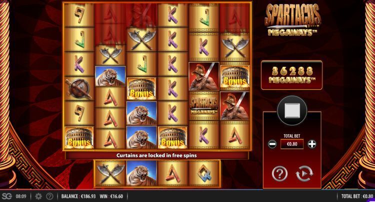 Spartacus Megaways gokkast Free Spins trigger
